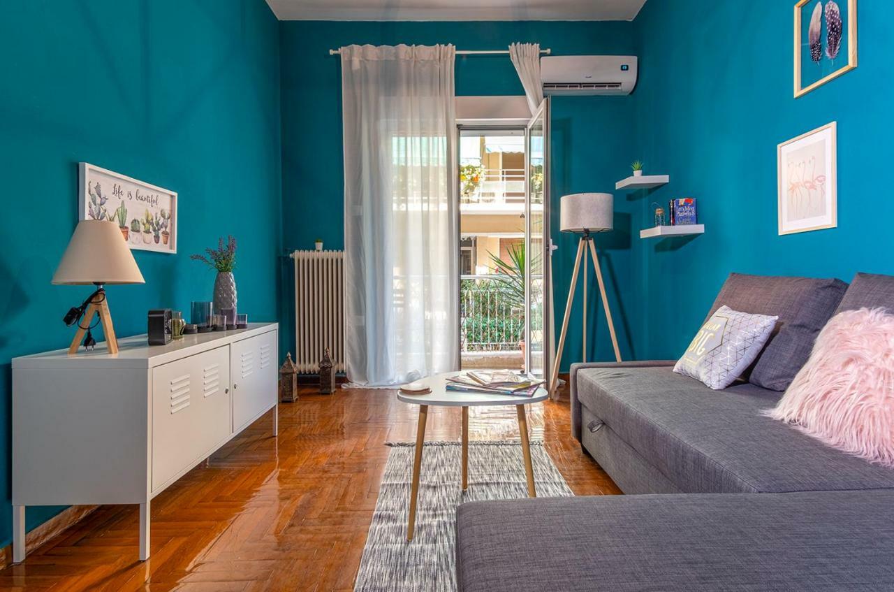 Colourful Apt,Airport Line,6 Min Metro,300 Mbps! Apartamento Atenas Exterior foto